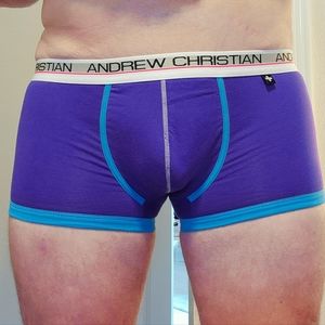 Andrew Christian Men's Underwear Boxer Brief Size L Sexy Purple